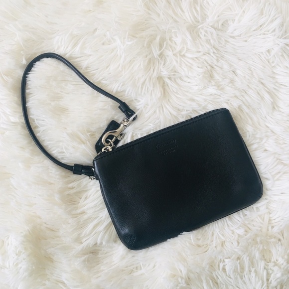 Coach Handbags - Black Leather Coach Wristlet